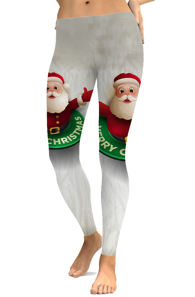 SZ60236 Womens Santa Claus 3D printed leggings